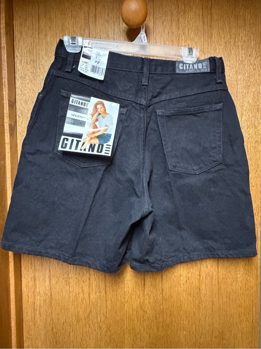 NWT vintage Gitano Black Jean Shorts - Casual Back Pocket Style